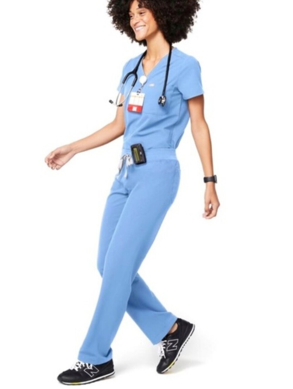 Figs Scrubs Set Medium - Catarina One Pocket Top & Livingston Straight Leg Pants